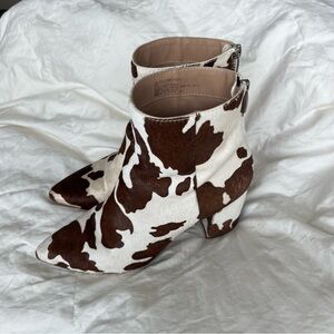 Steve Madden hair on hide heeled cow print boots